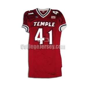   No. 41 Game Used Temple Russell Football Jersey