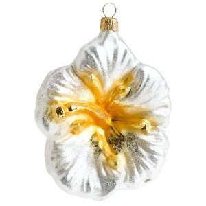 Ornaments To Remember Hibiscus Hand Blown Glass Ornament  