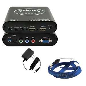 GTMax Two Input HDMI to RGB Component YPbPr / VGA 2x1 Switch Converter 