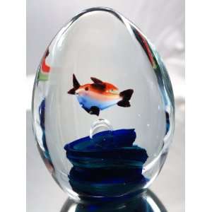  Murano Design Hand Blown Glass Art T Fish Bubble 
