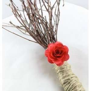  Birch Twig Bouquet Rustic Wedding