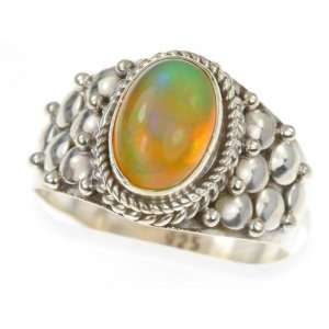  925 Sterling Silver ETHIOPIAN OPAL Ring, Size 8.25, 4.51g 