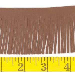  2 Poly Leather Fringe Tan By The Yard Arts, Crafts 