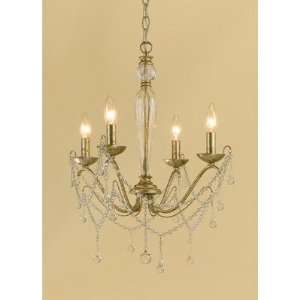   Tortoise Shell Gold 19 Wide Plug in Swag Chandelier