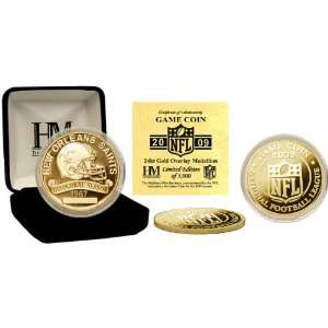   Mint New Orleans Saints 2009 24Kt Gold Game Coin