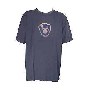 Milwaukee Brewers Majestic Big and Tall Big Play Vintage Logo T Shirt 