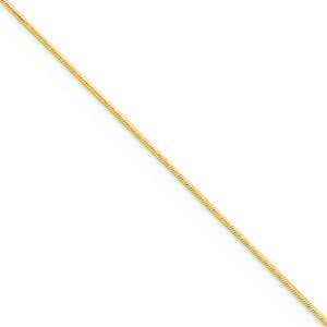   80mm, 10 Karat Yellow Gold, Octagonal Snake Chain   20 inch Jewelry