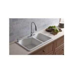  Kohler 5841 Lawnfield Offset Self Rimming Double Kitchen Sink 