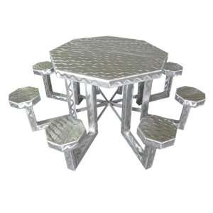  Custom Theme Tables 347A0001 48 Inch Octagon Aluminum Picnic Table 