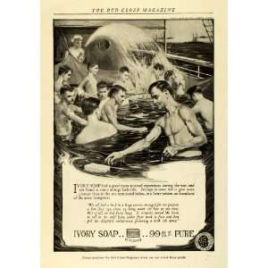 1919 Ad Strange Bath Tubs World War I Ivory Soap Army Transports 