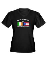 Irish Puerto Rican Ethnicity Womens V Neck Dark T Shirt by 
