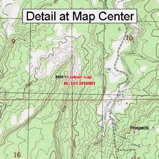 USGS Topographic Quadrangle Map   Lisbon Gap, Utah (Folded/Waterproof)