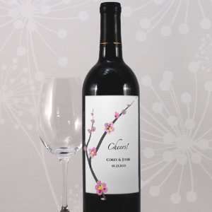 Cherry Blossom Wine Label 