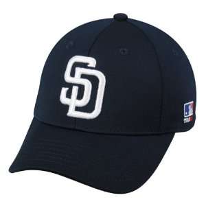   BAMBOO Flex FITTED Lg/XL San Diego PADRES Home NAVY White SD Hat Cap