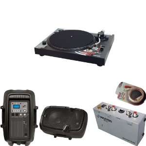  Cable and Speaker Package   PLTTB1 Professional Belt Drive Turntable 