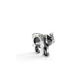  Rembrandt Charms Wolf Charm, Sterling Silver Jewelry