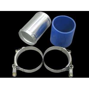  2.5 OD Aluminum joiner turbo Pipe 4 Long + T Clamps 