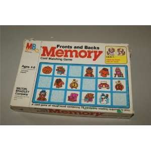    Fronts and Backs MEMORY Matching Game (1980) 