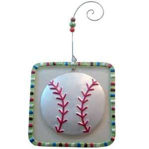  Baseball Glass Fusion Ornament by Lori Siebert
