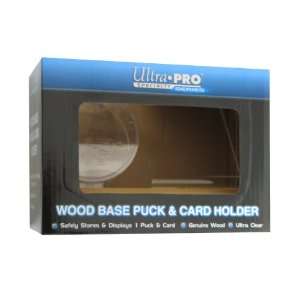    Ultra Pro Light Wood Base Hockey Puck and Card Holder Toys & Games