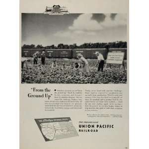   Ad WWII Victory Garden Union Pacific RR Employees   Original Print Ad