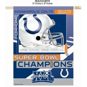  Indianapolis Colts Super Bowl XLI Champions Banner Sports 