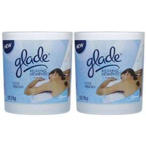Glade Relaxing Moments jar Candle, Cool Serenity, 4 oz 2 ct (Quantity 