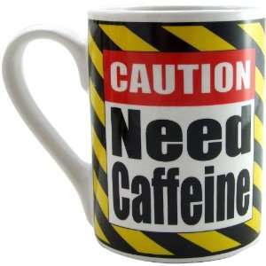  Caution Need Caffeine Mug, 14oz