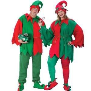   Party By FunWorld Classic Elf Adult Plus Costume / Green   Size Plus