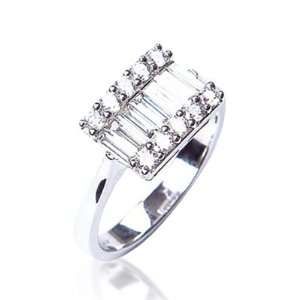   Diamond Ring in 18ct White Gold, Ring Size 5 David Ashley Jewelry