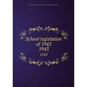  School legislation of 1943. North Carolina. Books