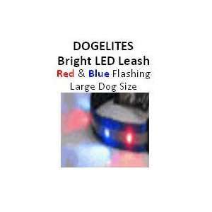  Lighted Red & Blue Lights Dog Leash  Six Foot Large Dog 