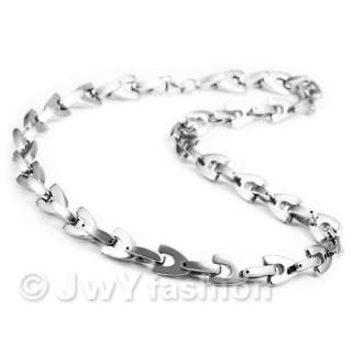 10MM 19 MENS Silver Charm Stainless Steel Necklace Chain vj869  