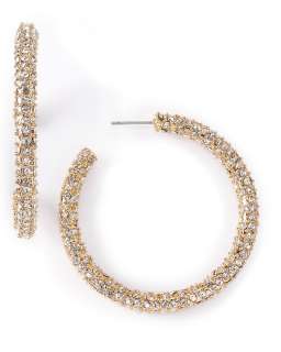 Fragments Rhinestone Hoops, Gold  