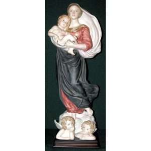  Sistine Madonna and Child Alabaster Statue