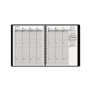  Recycled Weekly Appointment Book, Black, 6 7/8 x 8 3/4 
