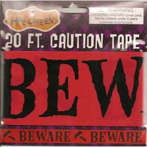    Halloween Caution Tape BEWARE (red with bats) Toys & Games