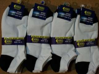 Pairs Mens Cotton White No Show Sport Socks 10 13 701953205824 