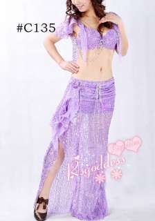High Quality belly dance 2  pics costume bra&skirt  