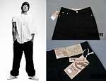 HIPHOP B BOY Mens Street Dance Gold Embroidery Pants Jeans Casual 
