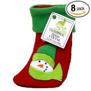 Too Good Gourmet Small Red Felt Snowman Stocking with Cinnamon Spice 