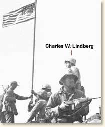 Iwo Jima Charles Lindberg signed FDC Flag Raising #3  