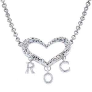  Rocawear Austrian Crystal Silver Roc Heart Necklace 