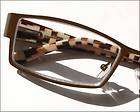 CHECKERED Rectangular Bronze 2.25 Reading Glasses Wide Frame Optical 