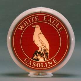 WHITE EAGLE GASOLINE GAS PUMP GLOBE SIGN 13.5 SIGNS W  