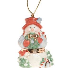  Lenox Snowman Box Porcelain Ornament