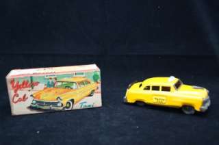 1940S   1950S ASC AUSHIN JAPAN YELLOW TAXI CAB & ORIGINAL BOX  