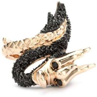 nOir New Novelty Rose Gold Dragon Ring   designer shoes, handbags 