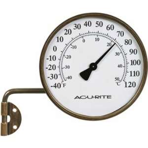  Accurite 3.5 Brass Thermometer Swing Arm Mount On Wall 