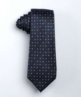 Original Penguin blue and black neat print silk Grandview tie